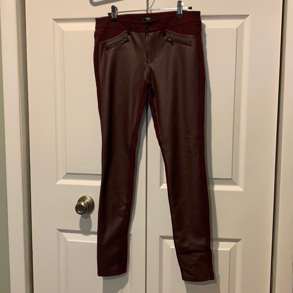 Faux leather panel Jegging